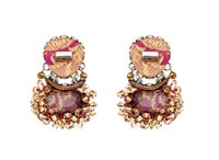 Earrings Ayala Bar Woman Plum Wine in Metal Alloy Cristallo H2389